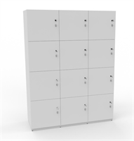 Personlig oppbevaring Personlig oppbevaring med 12 skap, bredde 120 cm